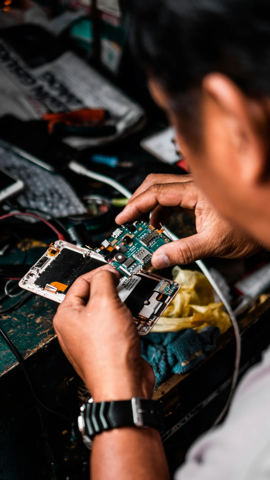 Technische hulp bij een smartphone